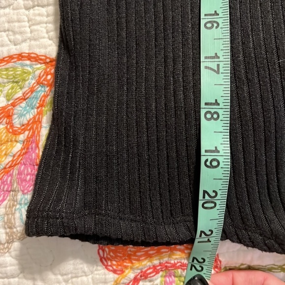 Love, Glam Girl large Jayme brushed tie front pullover black long sleeve stitch - Picture 7 of 11